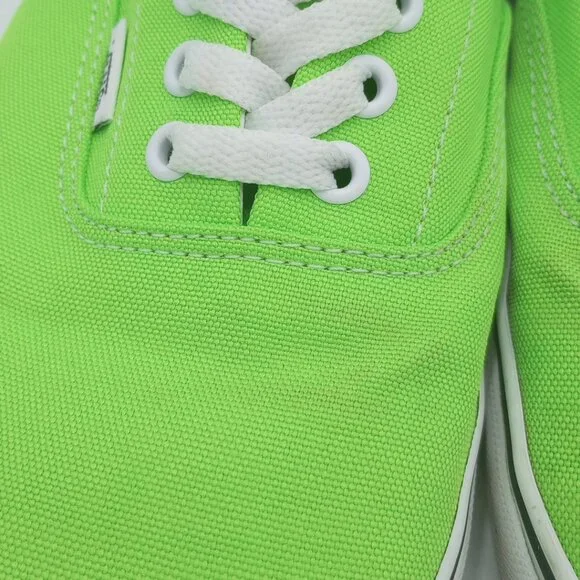 Vans Era Neon Lime Green Sneakers Unisex Low Top Men's 10.5 Canvas Skate Shoes - Picture 4 of 15